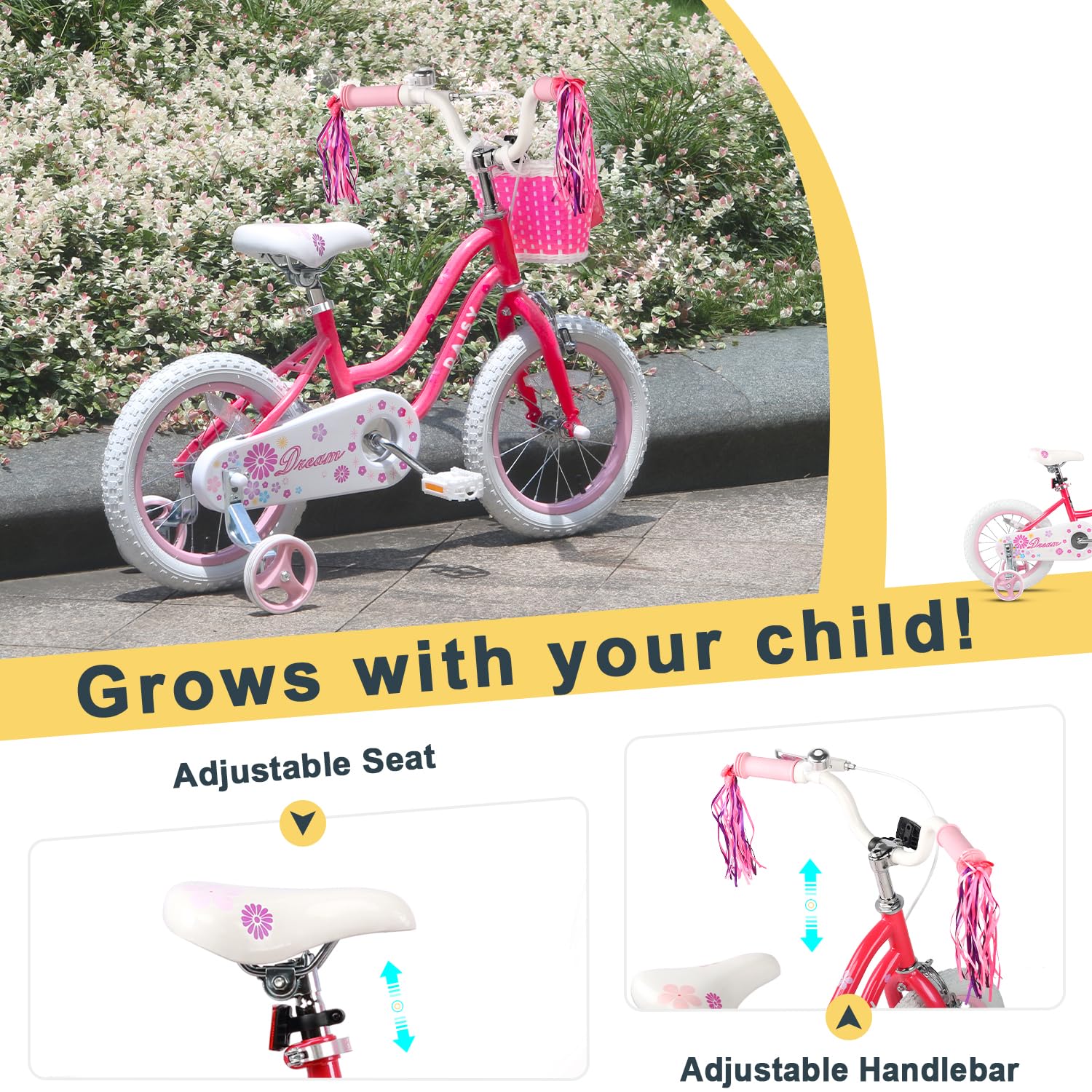 Amazon.co.jp: 【Glerc】DAISY子供用自転車 可愛い女の子自転車